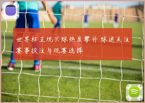 世界杯正规买球热度攀升 球迷关注赛事投注与观赛选择